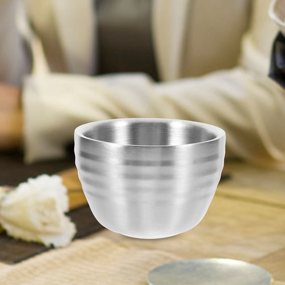 Soimiss Stainless Steel Small Tea Cup Reusable Metal Water Cup for Home and Party