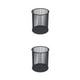 thumbnail image 2 of Inteprter Portalápices de metal Organizador de almacenamiento de oficina Escritorio Contenedor hueco Papelería Control remoto Cesta de Negro 2Conjunto, 2 of 6