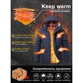 thumbnail image 6 of Weilanxin Men's Winter Jacket with Hood Fleece Lined Water Repellent Windproof Thicken Parka Winter Coat for Skiing Hiking Work, 6 of 11