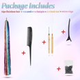 thumbnail image 2 of 32 Pcs Colored Clip In Hair Extensions 20 Inch Rainbow Long Straight Hairpieces Clip In Synthetic, Halloween Cosplay Dress Up Fashion Party Christmas, 2 of 5