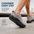 thumbnail image 2 of Mens Extra Wide Walking Shoes, Zero Drop Wide Toe Barefoot Sneakers, Flat Feet, Grey, US 7.5, 2 of 8