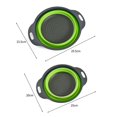 thumbnail image 2 of Coladores plegables de 2 piezas con asas con asas extensibles, perfectos para escurrir pasta, verduras, frutas, colador de pasta, colador de fideos, colador de cocina, 2 of 5