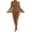Brown, variant on Women Seamless Thermal Underwear Set Mock Neck Long Sleeve Solid Color 2 Piece Base Layer Daily Wear