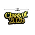 thumbnail image 3 of 4 Inch Double Layer Acrylic Graduation Cake Plugin for Class of 2026 Party Decorations and Festive Dessert Table Centerpieces, Black Gold 2026, 3 of 6