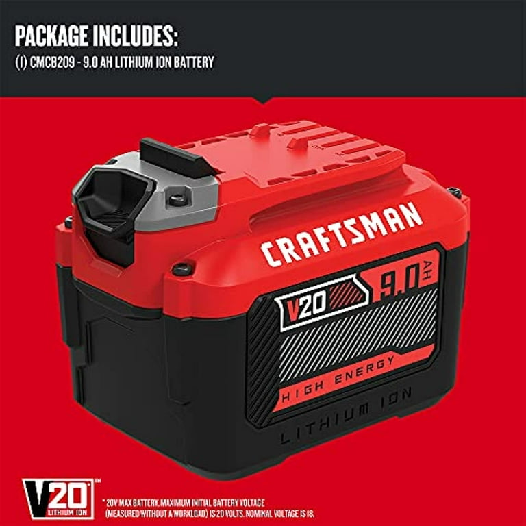 Free Shipping CRAFTSMAN V20 Craftsman Lithium Ion Battery 9.0 Ah CMCB209 Walmart Walmart