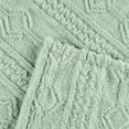 thumbnail image 5 of Superior Arctic Fleece Boho Knit Jacquard Blanket, Throw, Sea Foam, 5 of 7