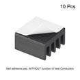 thumbnail image 2 of Unique Bargains 9x9x5mm Noir Collant Aluminium Radiateur Électronique Refroidisseur 10 Pack, 2 of 4