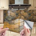 thumbnail image 1 of Losa de roca, patrón de mármol, película de cristal, baldosas de cerámica, decoración del hogar, suelo impermeable autoadhesivo, pegatina de pared, juego de 4 piezas TUNC Sencillez, 1 of 5