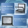 thumbnail image 4 of KNDKO 2.8cu.ft Chest Freezer, Freestanding Top Open Door Compact Freezer with Removable Basket, Adjustable 7 Thermostat and Bottom Defrost Water Drain for Apartment/Home, Black, 4 of 7