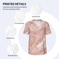 thumbnail image 5 of Fotbe Rose Gold Glitter Splatter Baseball Jersey Shirt for Men and Women, Casual Short Sleeves Button Down T-Shirt-Small, 5 of 9