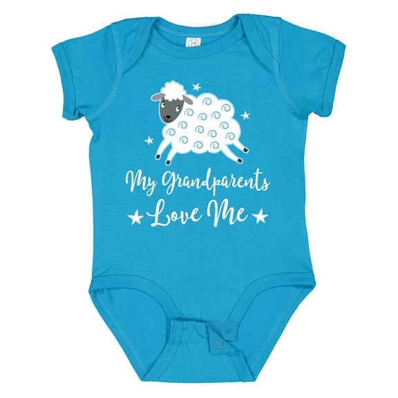 Inktastic My Grandparents Love Me Grandson Boys or Girls Baby Bodysuit