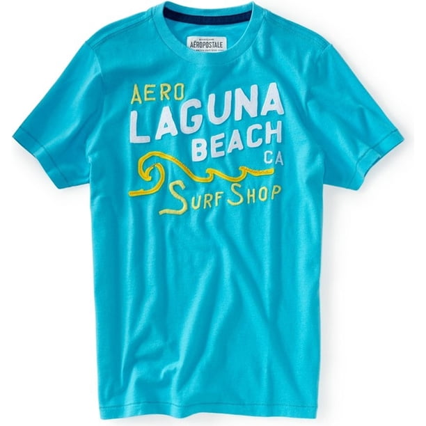Camiseta gráfica Aeropostale Laguna Beach para hombre azul grande
