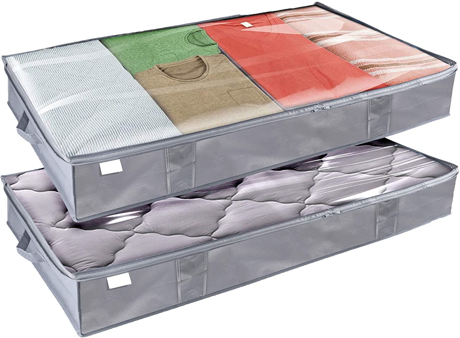 Stockyfy Foldable Under Bed Storage Bags Container [2Pack] with