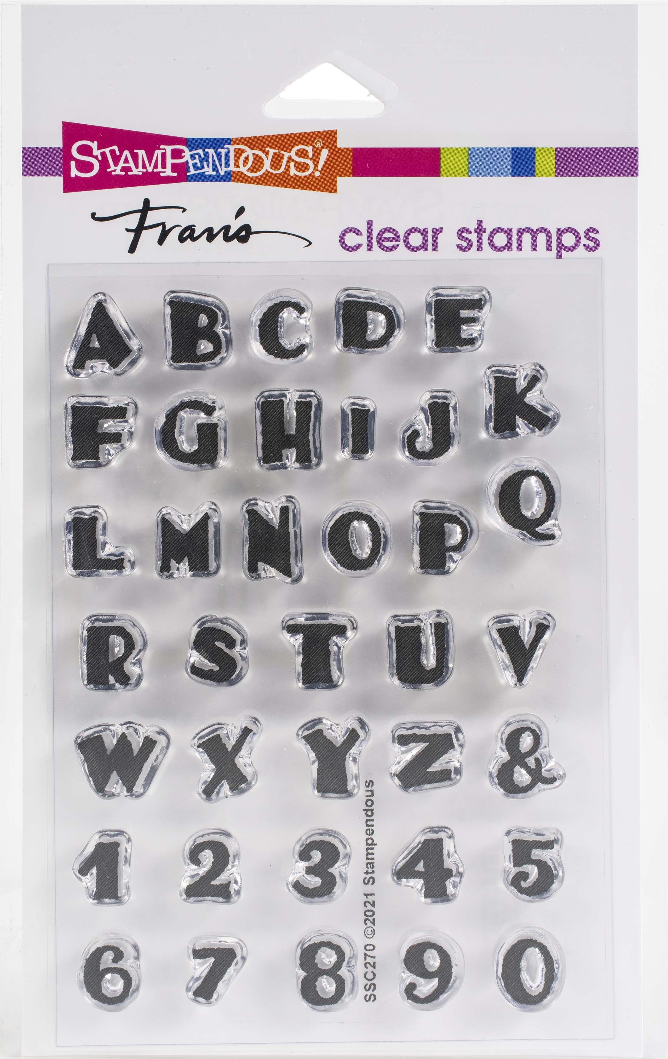 Stampendous Perfectly Clear Stamps Inked Alphabet