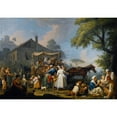 thumbnail image 2 of Pietro Fabris 14x11 Black Ornate Wood Framed Double Matted Museum Art Print Titled: Villagers Preparing to Depart for the Festival of the Madonna Dell’Arco (1773), 2 of 5