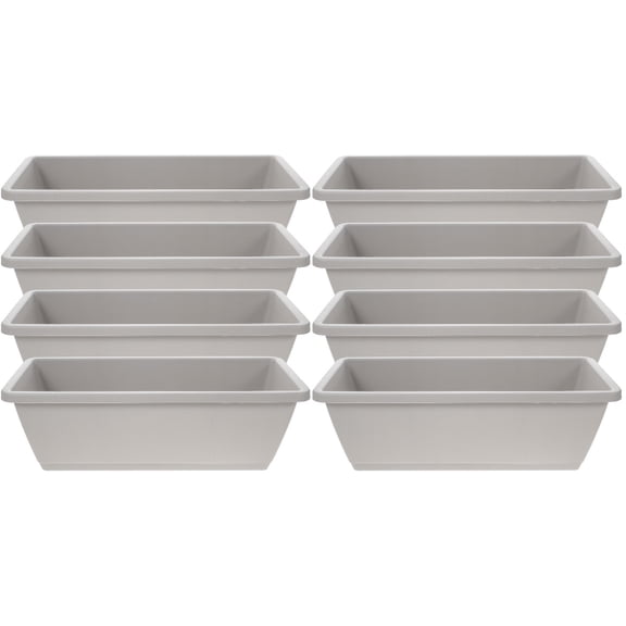 Supvox Light Grey Rectangular Flower Planting Holder for Home 8Sets