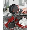 thumbnail image 6 of Cook N Home Non Stick Sauce Pan, 2 Quarts Saucepan with Glass Lid, Nonstick Small Multi-purpose Pot, Milk Chocolate Aluminum Cooking Pot Pan with Stay-Cool Handle, Marble Red, 6 of 6