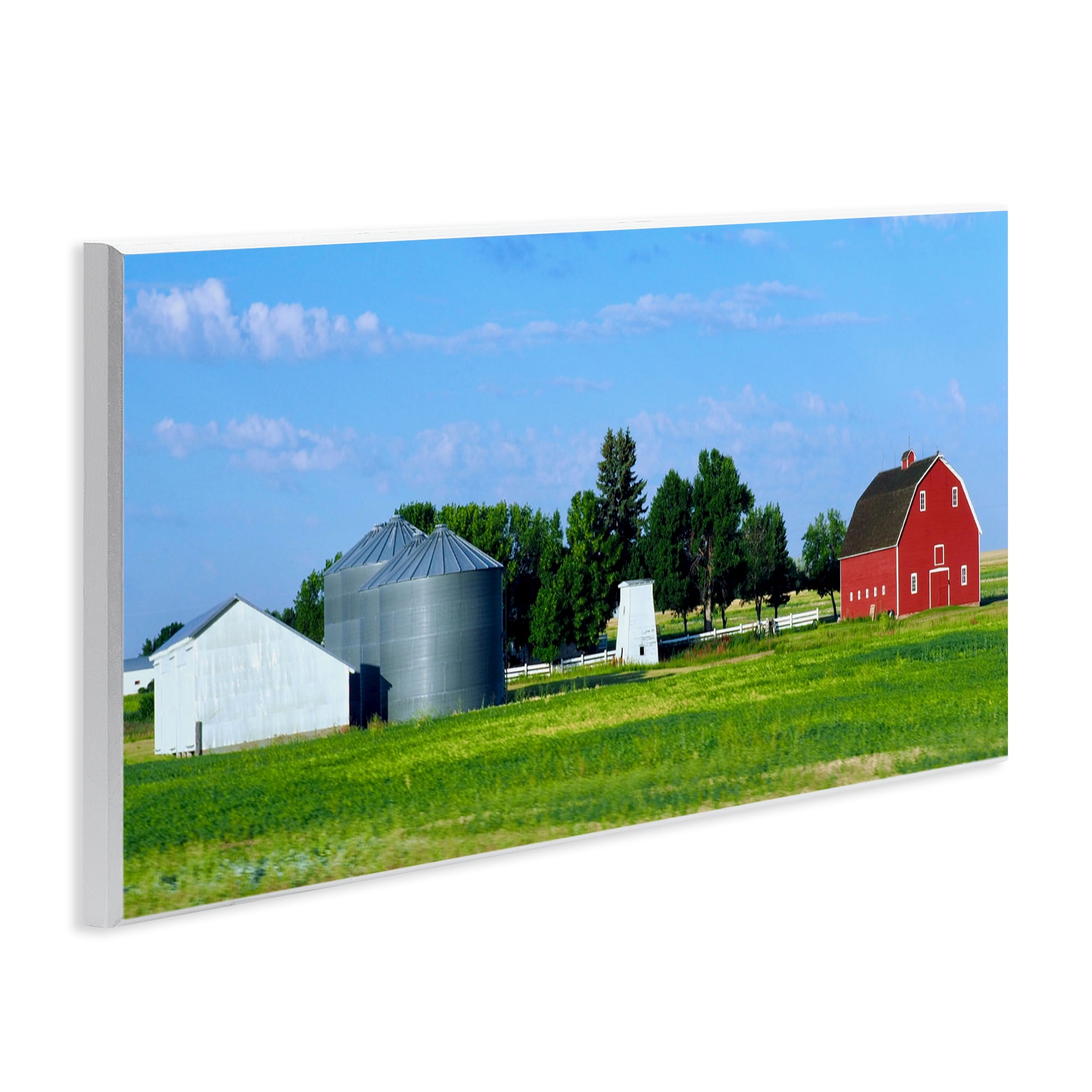 Stupell Industries Barn with Silo Wall Plaque Art, design by Gail Peck
