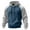Blue, variant on yuCgh Men's Colorblock Hoodie Sweatshirt, Plus Size Casual Sports Pullover, Trendy Two-Tone Design for Loose Fit and Everyday Comfort,Black L