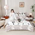 thumbnail image 4 of Homewish White Abstract Aztec Bedding Comforter Set for Men, Western Cactus Plant Twin Comforter Sets, Bohemian Mandala Theme Reversible Bedding Set, Super Cozy Room Decor, 2 Pieces, 4 of 8