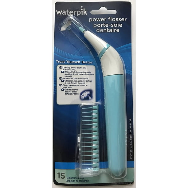 2 Pack Waterpik Power Flosser Flexible Tip, Battery Operated 1 ea