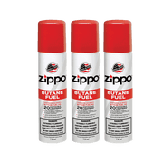 Zippo Butane Fuel 75ml - 3 Pack