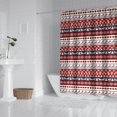 thumbnail image 2 of Red Christmas Deer and Snowflake Pattern Shower Curtain 84"x72" ,Bathroom Decorative Shower Curtains Set with 12 Hooks,Modern Waterproof Washable Shower Curtain, 2 of 6