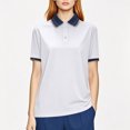 thumbnail image 2 of hotojiny Women's Golf Shirt Plus Size Short Sleeve Collar Button Tops Lightweight Loose Athletic Work Business Tee Clothes, 2 of 7