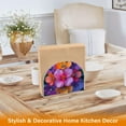 thumbnail image 6 of Yayeee Napkin Holder for Table Set of 2 Kitchen Paper Tissue Organization, Large Purple Flowers, 6 of 8
