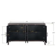 thumbnail image 6 of Aukfa Wood Sideboard Storage Cabinet with 4 Door for Entryway Living Room Hallway,Coffee, 6 of 7