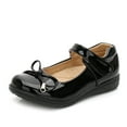 thumbnail image 2 of Fesfesfes Girls Bow Leather Dress Shoes British Style Soft Soled Princess Flats for Spring Summer,School Performance Party Shoes,Low Heel Cute Flats(Black,4.5 Years), 2 of 6