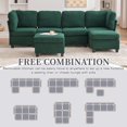 thumbnail image 5 of SOULART 113.39" Cloud Couch, Green Sectional Sofa, Modular 6-Seat Convertible Sectional with Chaise and Storage Ottoman for Home Apartment Office, 5 of 12