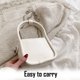 thumbnail image 3 of Bolso bandolera de cadena de moda, bolso pequeño portátil de nicho, blanco, 3 of 6