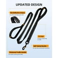 thumbnail image 4 of Dog Leash Heavy Duty for Large Dogs, 6FT Double Handle Dog Leash for Traffic Control, Black, 4 of 7