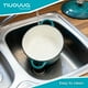 thumbnail image 5 of Olla holandesa de hierro fundido con tapa – Cacerola esmaltada antiadherente apta para horno – Batería de cocina holandesa resistente – Verde azulado, 5 cuartos, 24 cm – de Nuovva, 5 of 5
