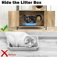 thumbnail image 3 of Nightstand Hidden Litter Box Side Table with Charging Stake Oak, 3 of 5