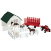 NewRay Country Life Farm Animals & Accessories 9 pc Box
