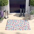 thumbnail image 2 of Pioneer Flower Floral Print Flannel Non Slip Door Rugs,Washable Door Mats Indoor,Decorative Door Mats,Dirt-Resistant and Absorbent Doormat for Entrance,Bedroom,Kitchen,Bathroom,23.5"x16", 2 of 5