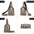 thumbnail image 7 of FORMRS Womens Crossbody Sling Bag Travel Daypack Shoulder Chest Backpack, Beige Halloween Skeleton, 7 of 7