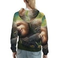 thumbnail image 7 of Honeii Daisy Sleeping Sloth Pattern Womens Oversized Hoodies Long Sleeve Sweatshirts Pullover Fall Outfits with Pocket-, 7 of 7