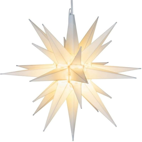 LED Moravian Star Light, Star Outdoor Decoration - 14", White