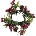 thumbnail image 1 of Vela Guirnalda Anillo Corona de Puerta de Navidad Decoración de Navidad Puerta Delantera Corona de Navidad para Ventana de Navidad Decoración Del Estilo B, 1 of 9