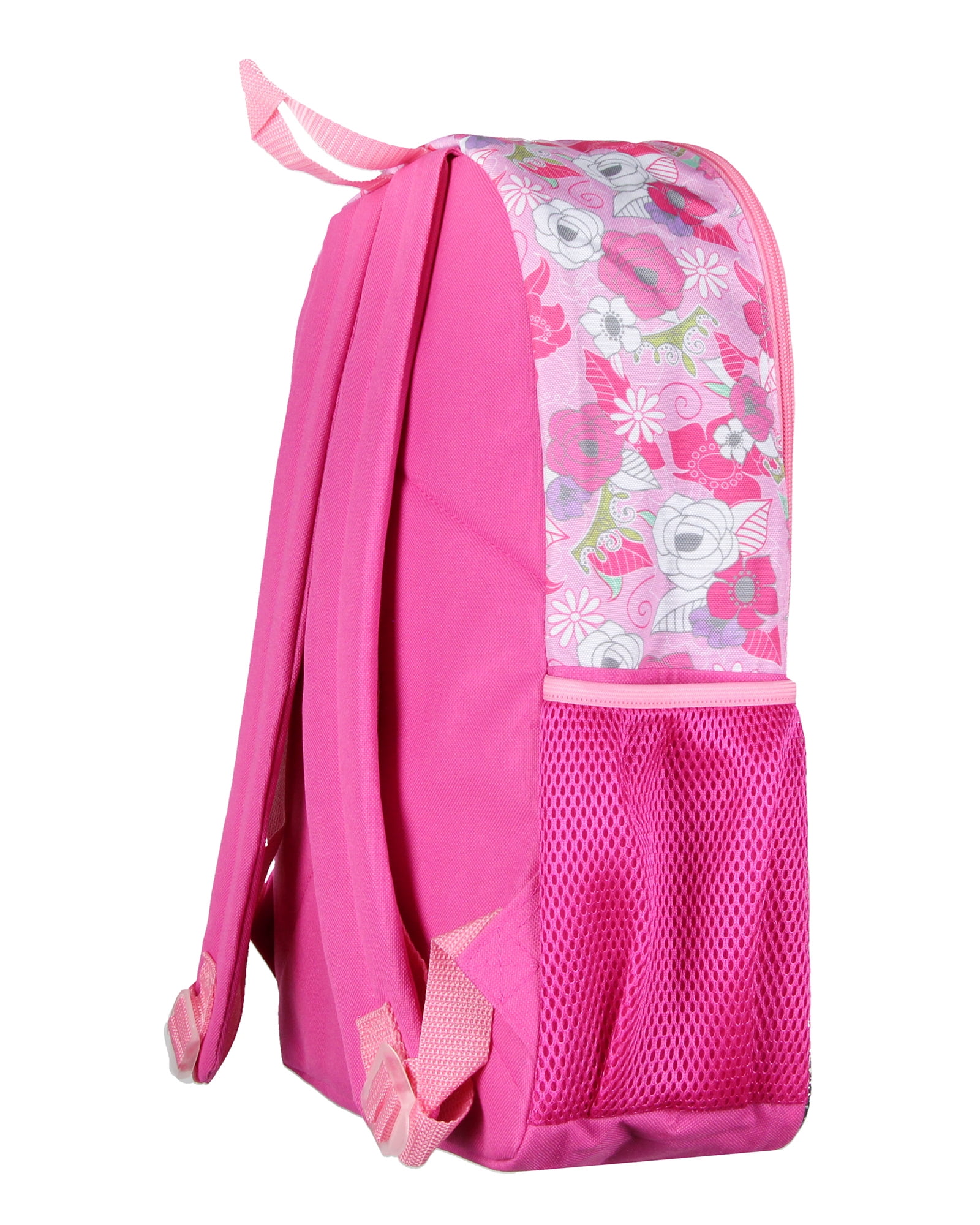 Disney Princess Fearless Dreamer Rapunzel Jasmine Belle Ariel Tiana Pink 16" School Travel Backpack