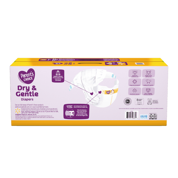 Dry & Gentle Diapers Size 1, 162 Count (Select for More Options)
