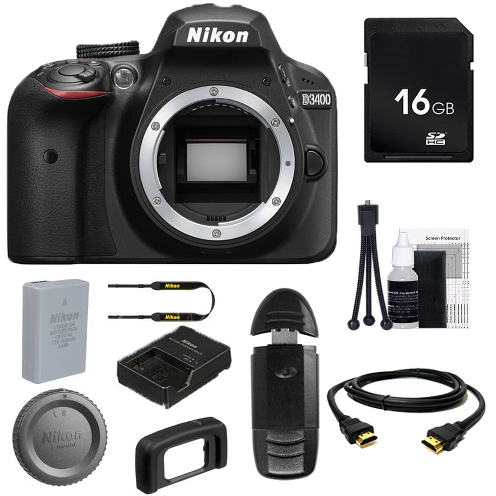 Nikon D3400 Digital SLR Camera (Body Only) + BuzzPhoto Beginners