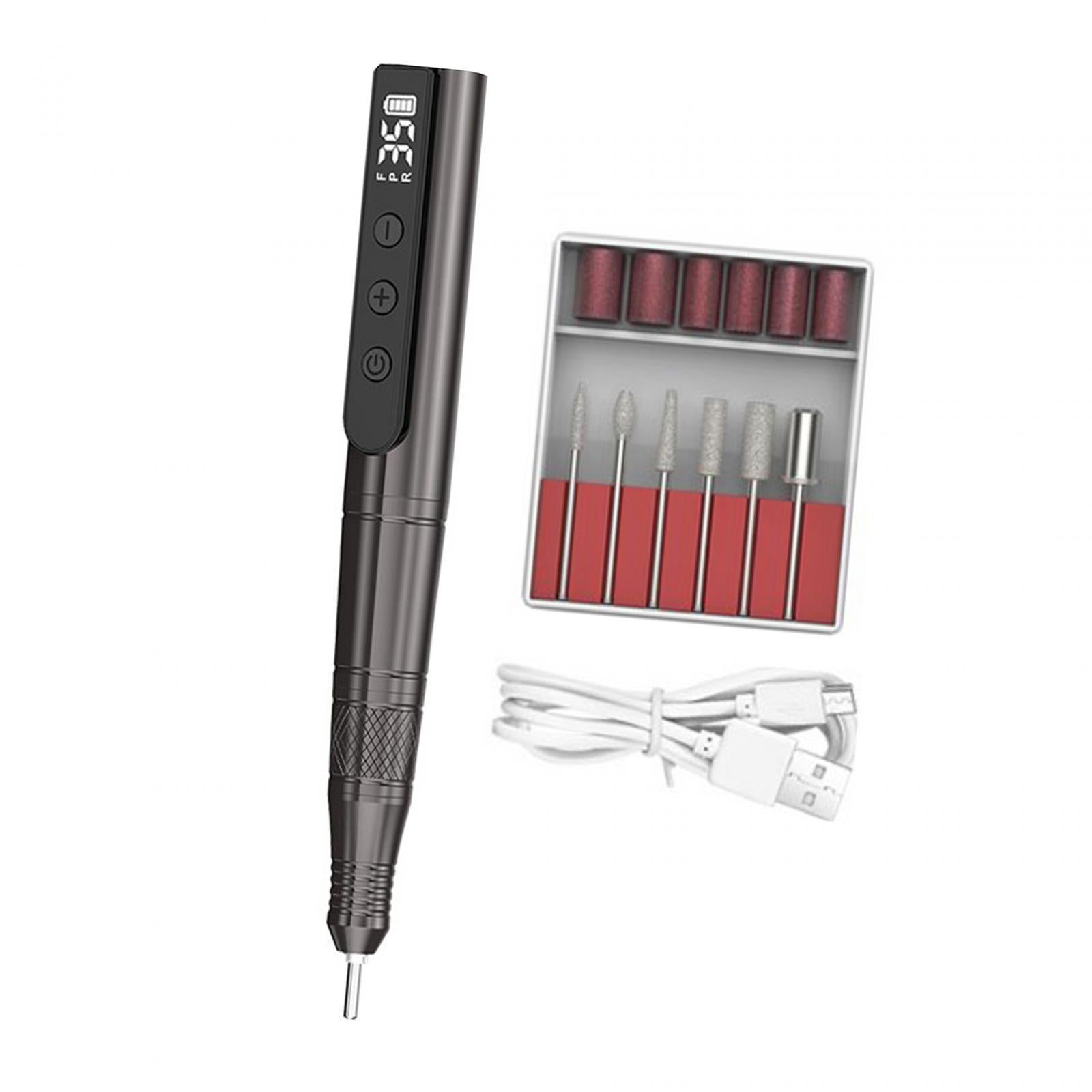 Nail Drills Machine,Electric Nail Drills Machine Efiles Nail Drills,Nail File Kits Nail File Kits Manicure Tools,Rechargeable Polishing Shape Grinding Burnishing,Nail Lathe 3 Speeds for grey