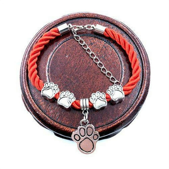 Hand-Woven Rope Chain rope Bracelets dog paw best friend Charms Bracelets Jewelry  for women XY160480