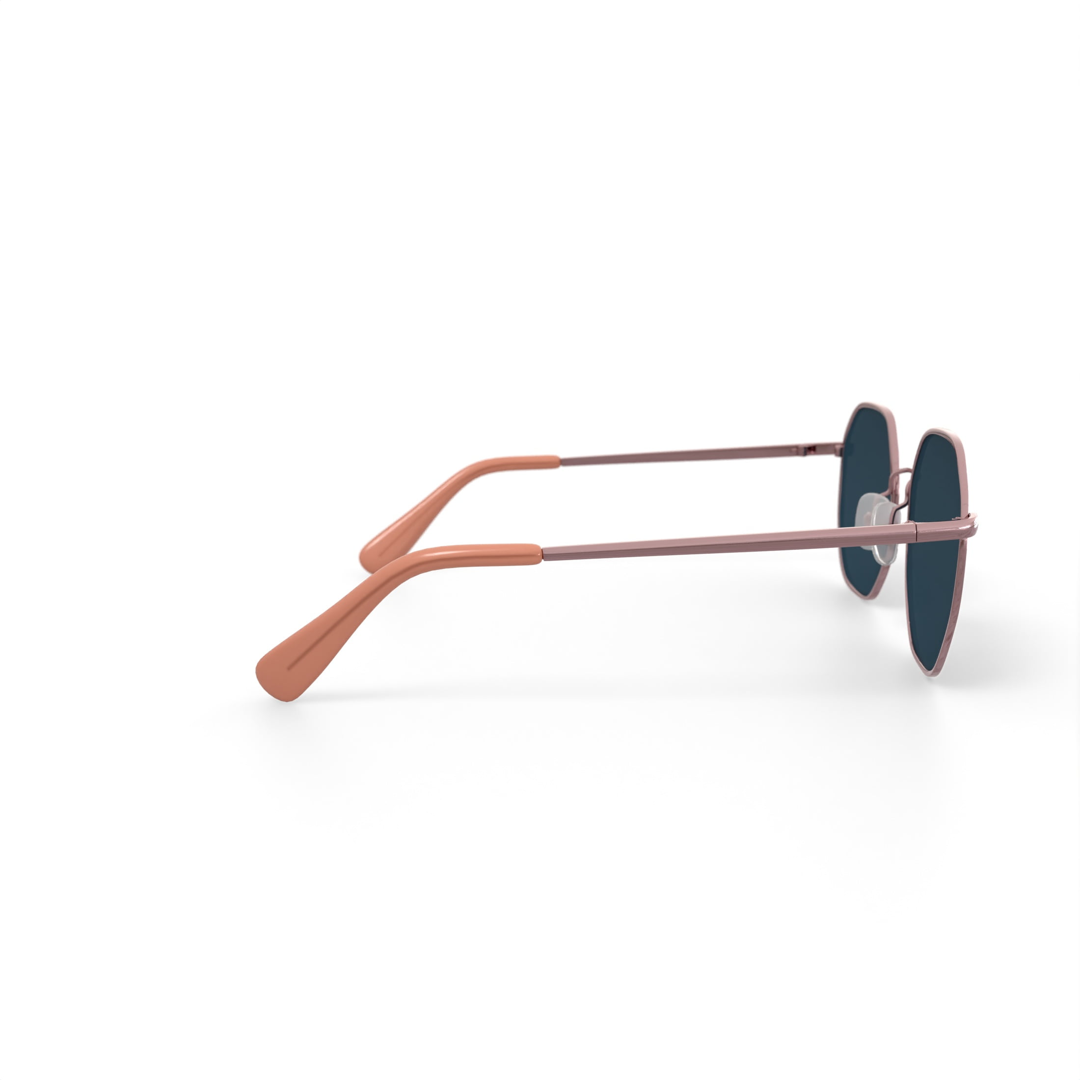 Harper and Roe HR3003 Sunglasses with Case, Shiny Light Gold, Geometric, Metal, 56-18-139
