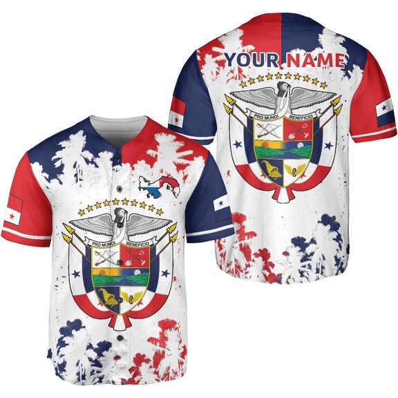 Personalized Panama Baseball Jersey Camisa Shirt, Panamanian Flag Jersey, Panamanian Pride Jersey for Men and Women (S)