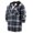 A09 - Charcoal/White/Grey, variant on Men's Heavyweight Flannel Zip Up Fleece Lined Plaid Sherpa Hoodie Jacket (MFJ130 - Black, M)